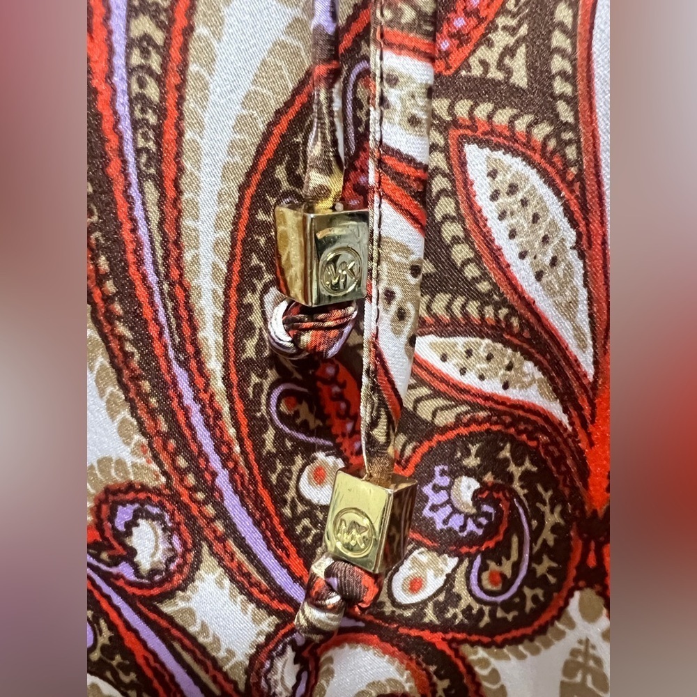 MICHAEL Michael Kors Paisley Blouse in Red and Brown - Picture 9 of 9